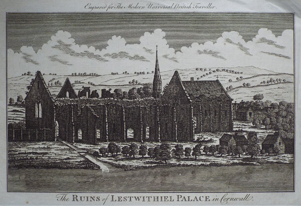 Print - The Ruins of Lestwithiel Palace, in Cornwall.